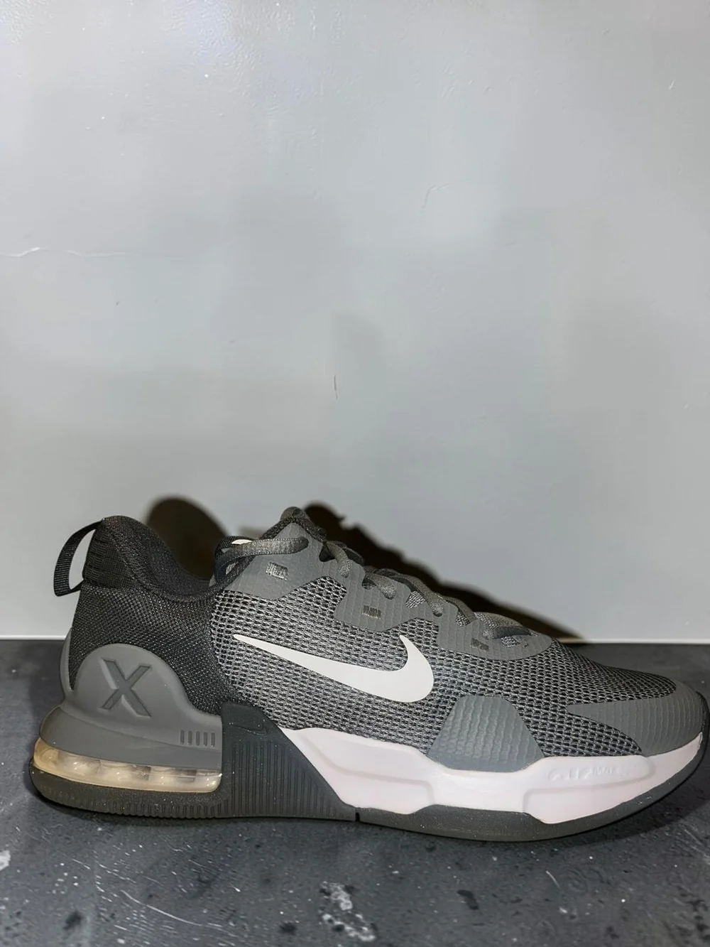 Nike Air Max Alpha Trainer Gray and White Mesh Training Shoe